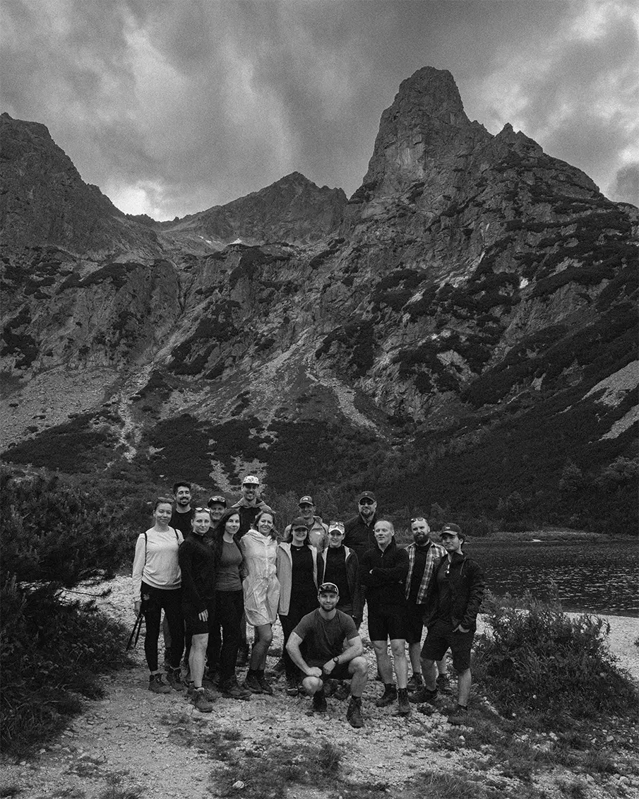 Summit sportoló a hegyekben