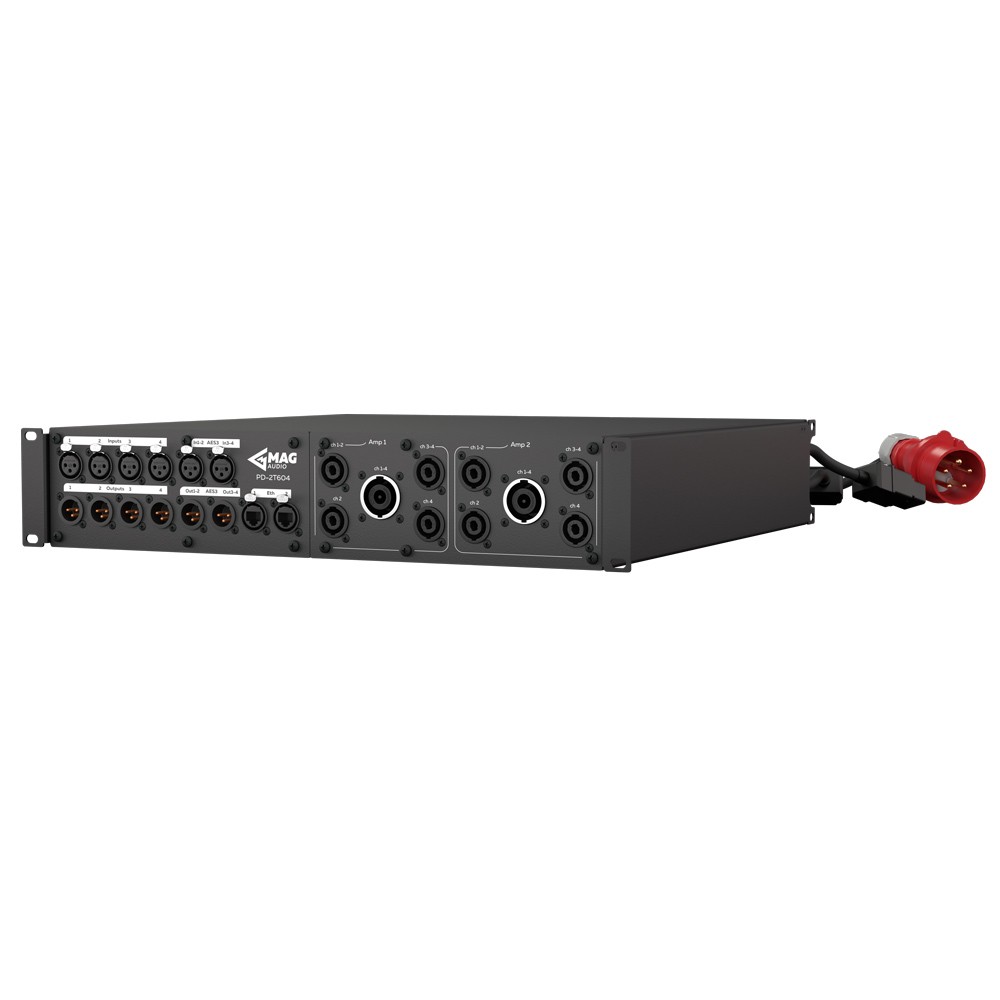 MAG Audio PD-2T504 rackmount amplifier with power connector