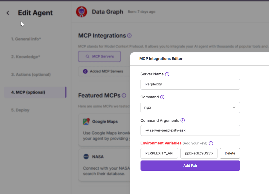 Perplexity MCP Server Agent