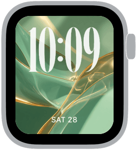 emerald afterglow Apple Watch face preview 4 featuring abstract, gradient, modern, and st patricks day.
