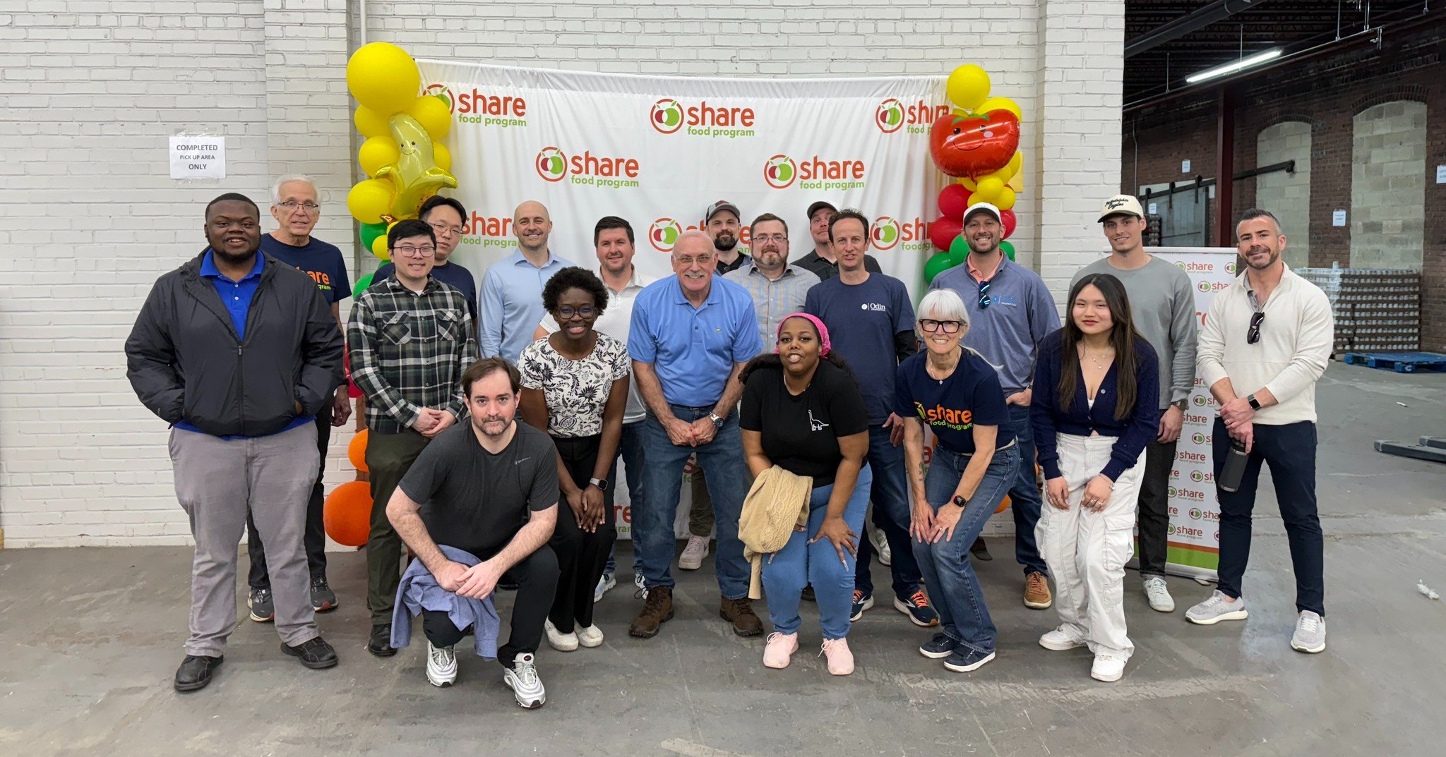 Group photo at a charity event