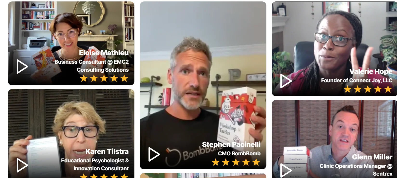 Video customer testimonials by users of pip decks 