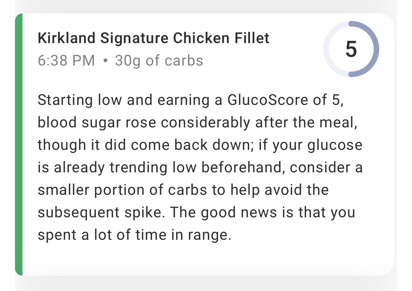 GlucoSense Meal Insight