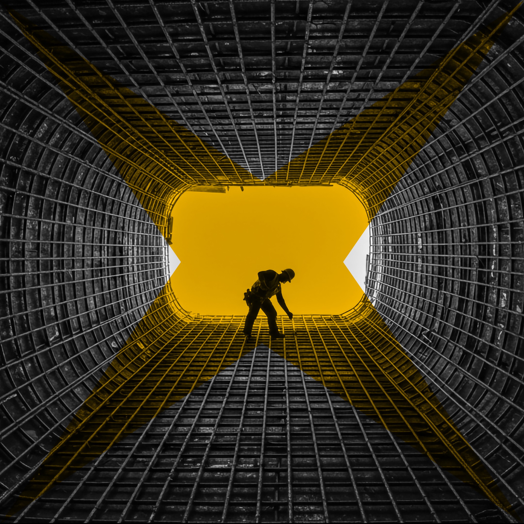 Field engineer reviewing project plans, representing AI-driven content insight and product intelligence