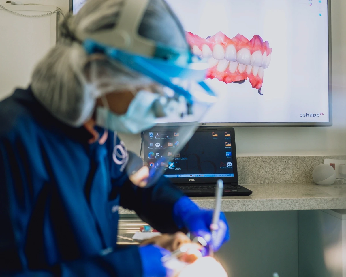 close-up of a person's mouth