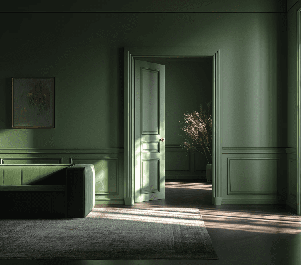 green bush on gray concrete pathway