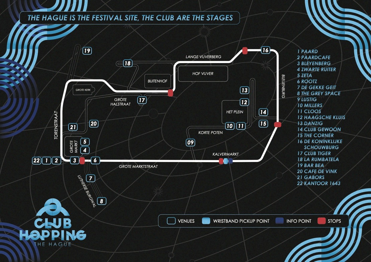 floorplan of festival clubhopping the hague 2024