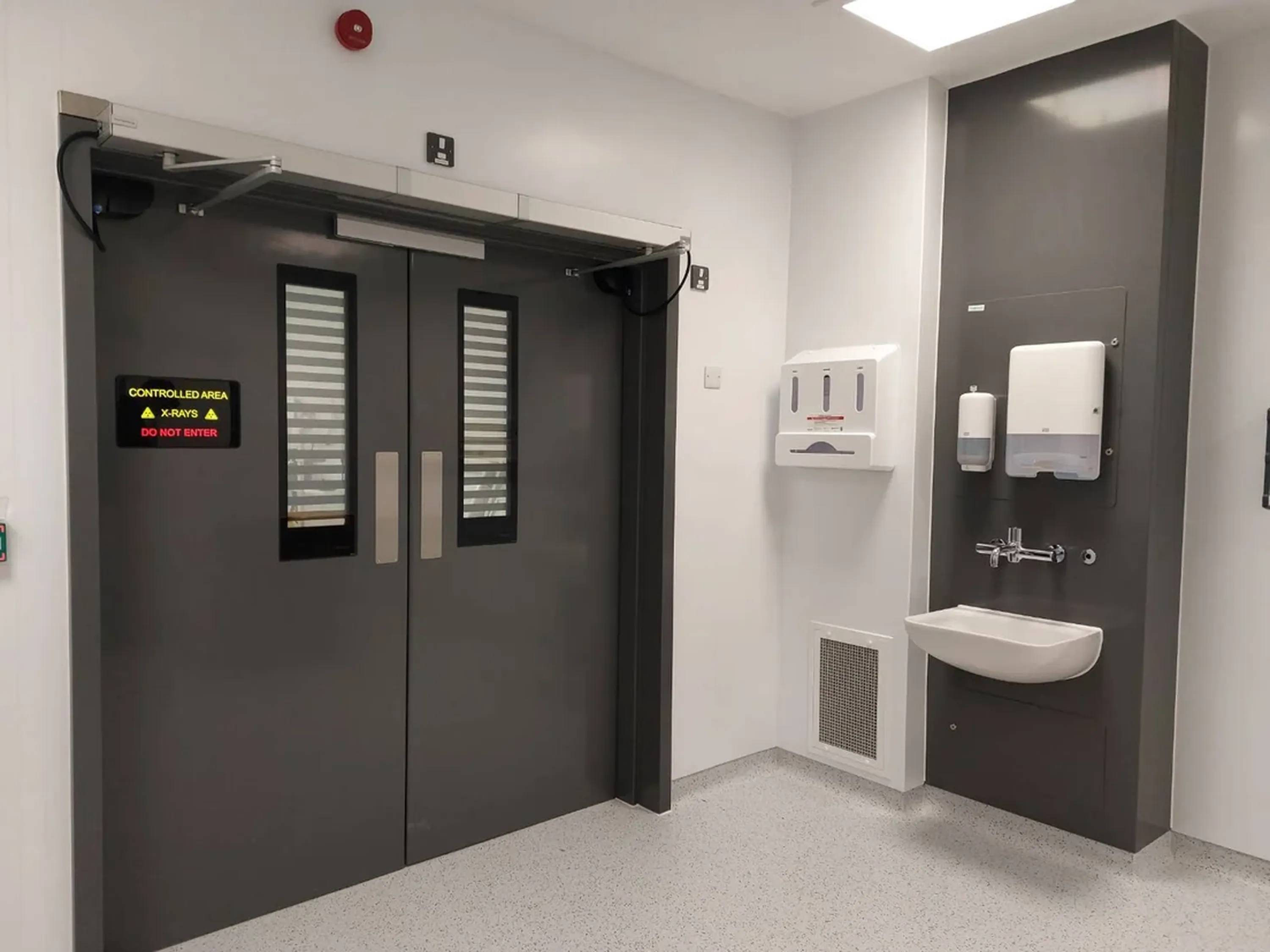 Hygidoor and Hygipod IPS in a hercules finish