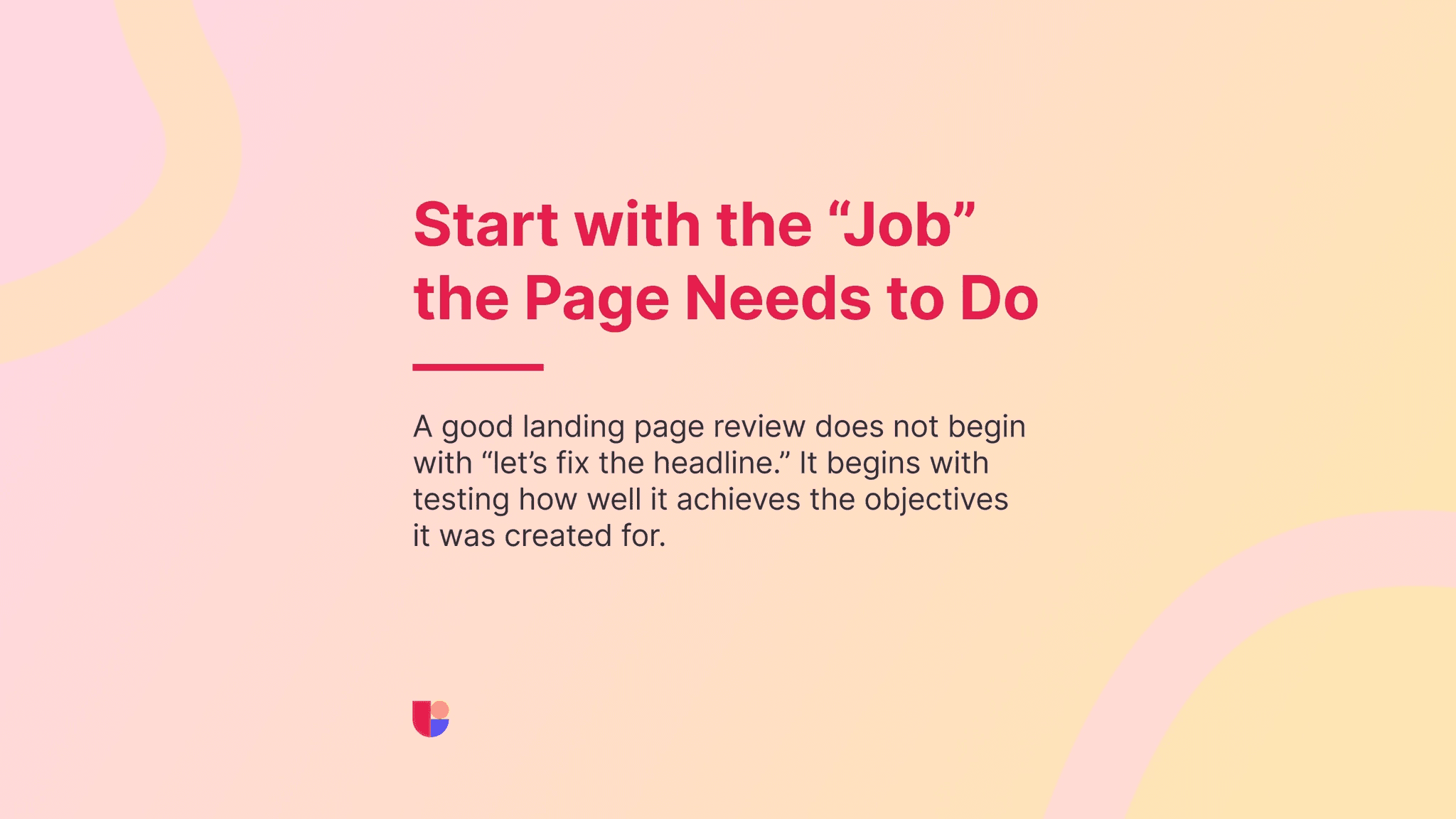 Figuring out the main objective of the landing page and working back from why it is not accomplishing that task is better then jumping into design revisions.