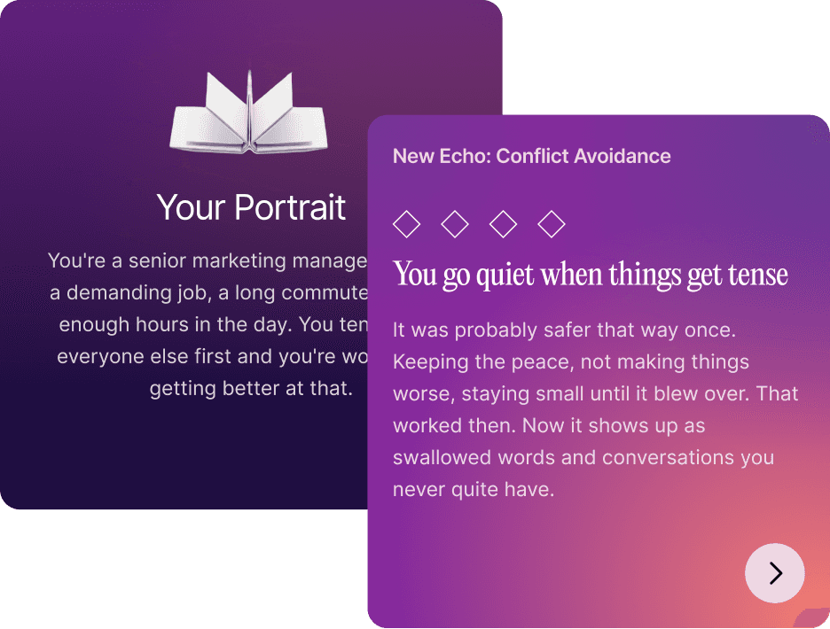 Mobile app feature UI for "Your Portrait"