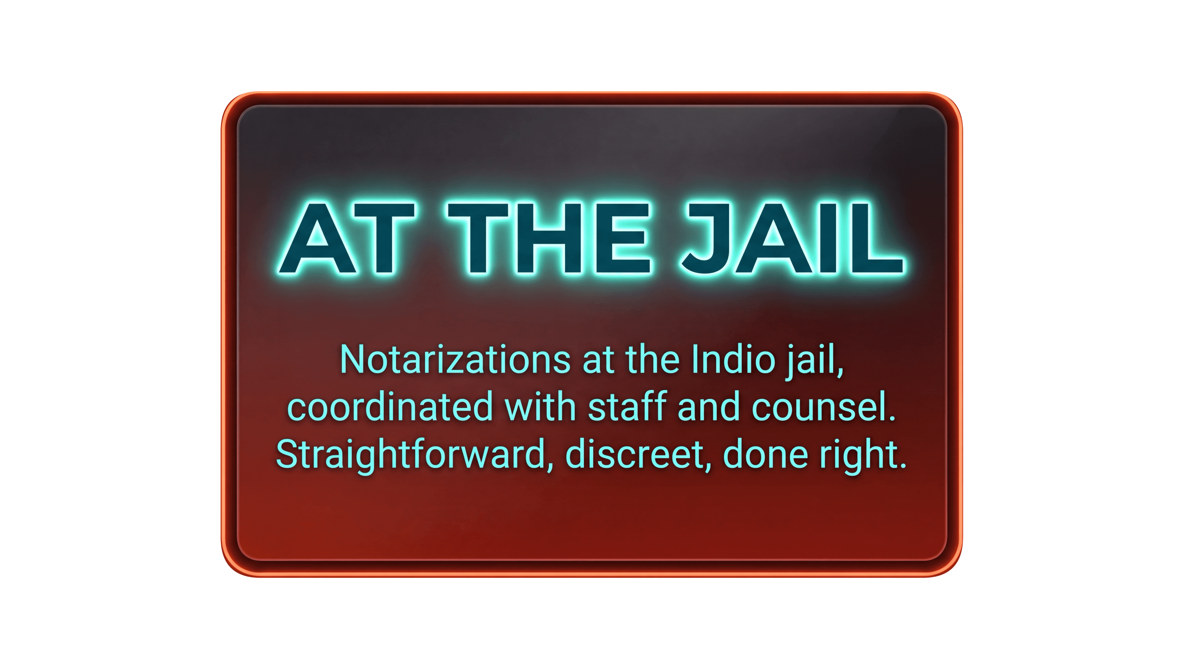 At the jail — detention facility signings