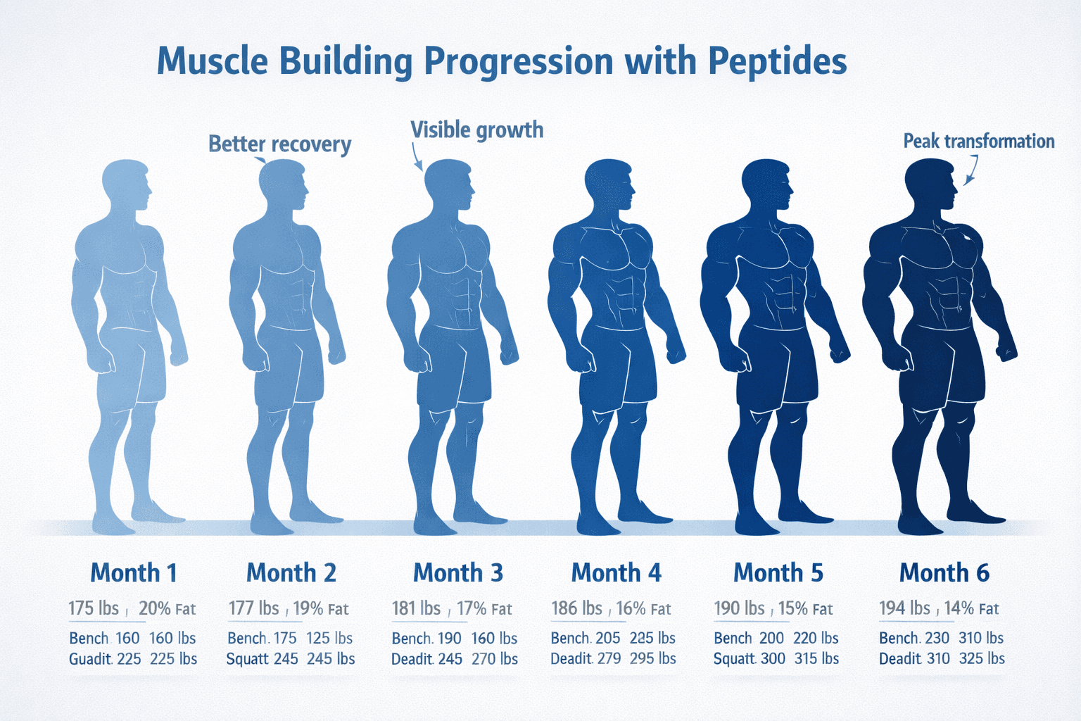 peptides before and after