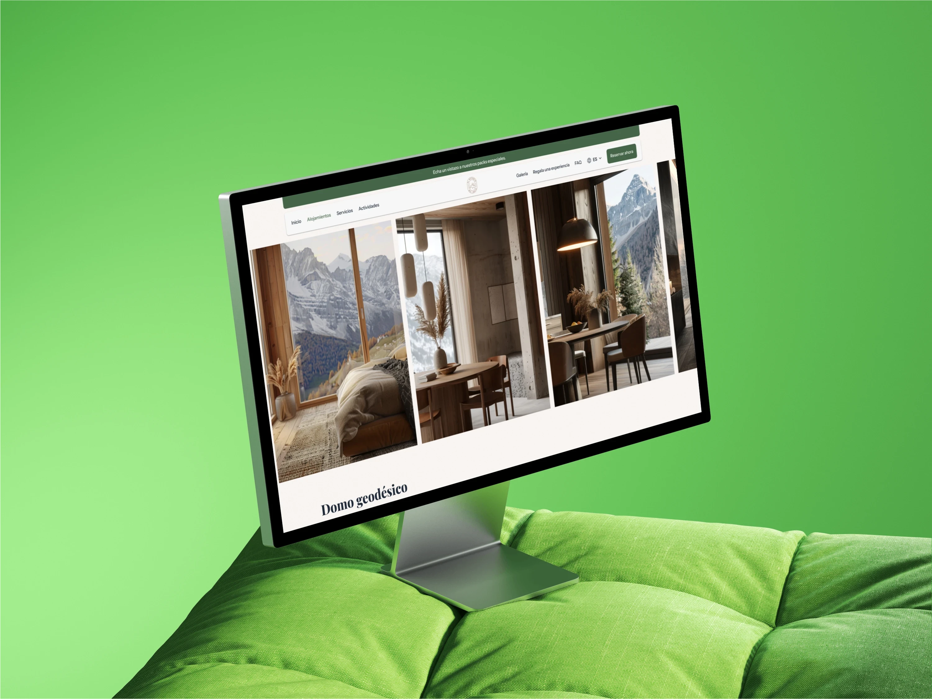 Design of the Refugio del Indio Experiences and Activities page, showing the flow of the entire page.