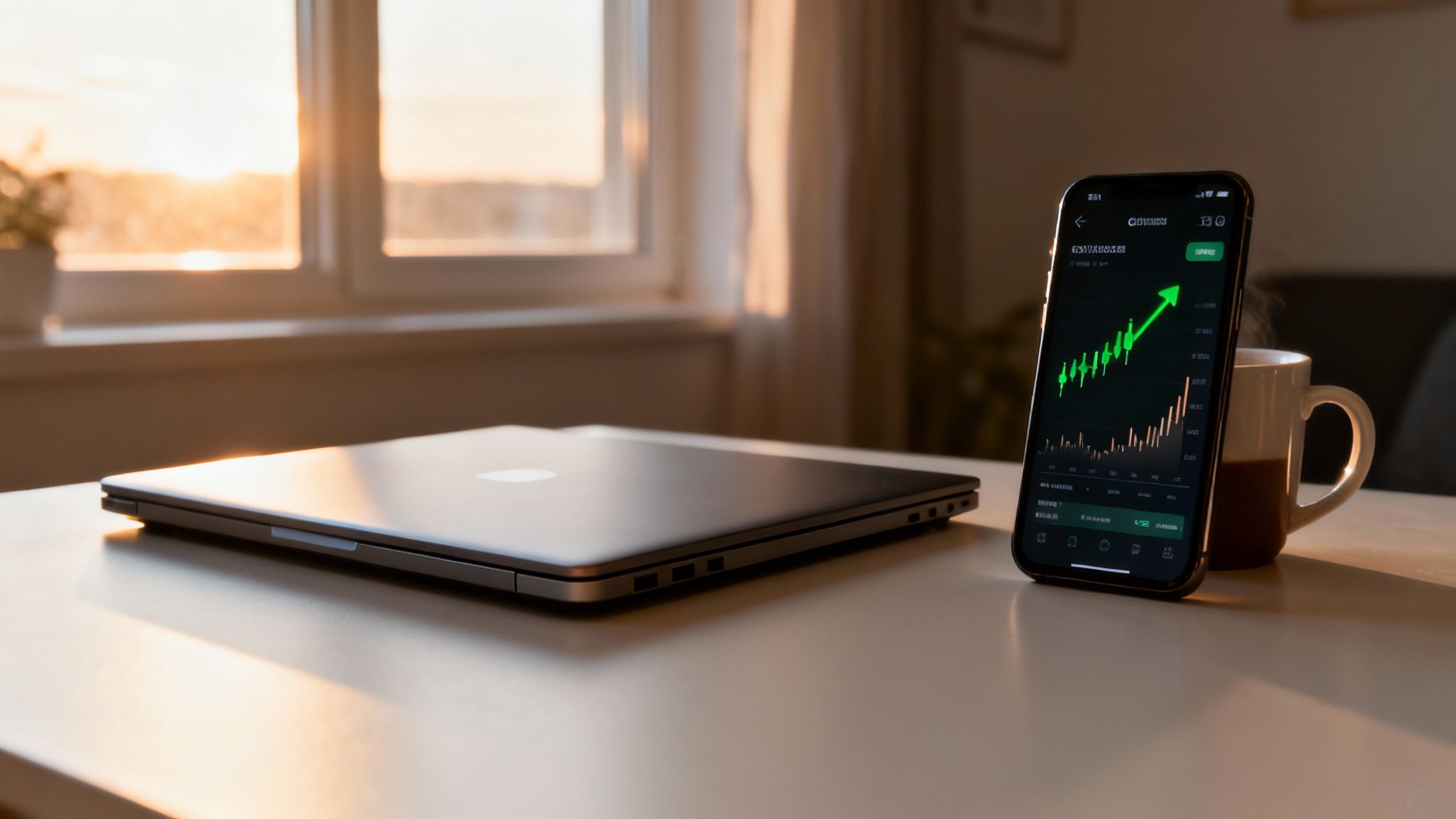 Dashboard showing automated crypto earnings growth