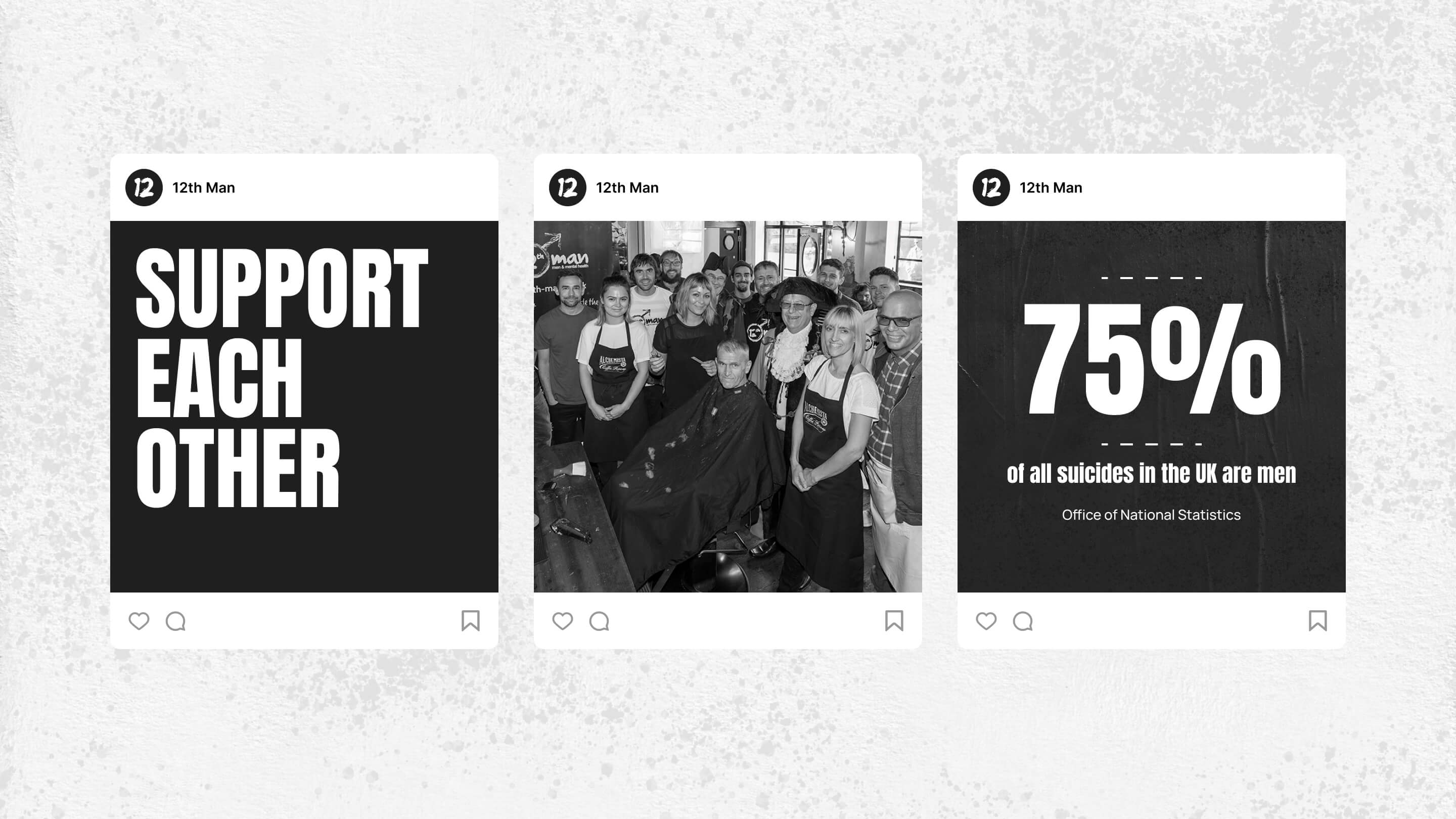 12th Man social graphic design UK