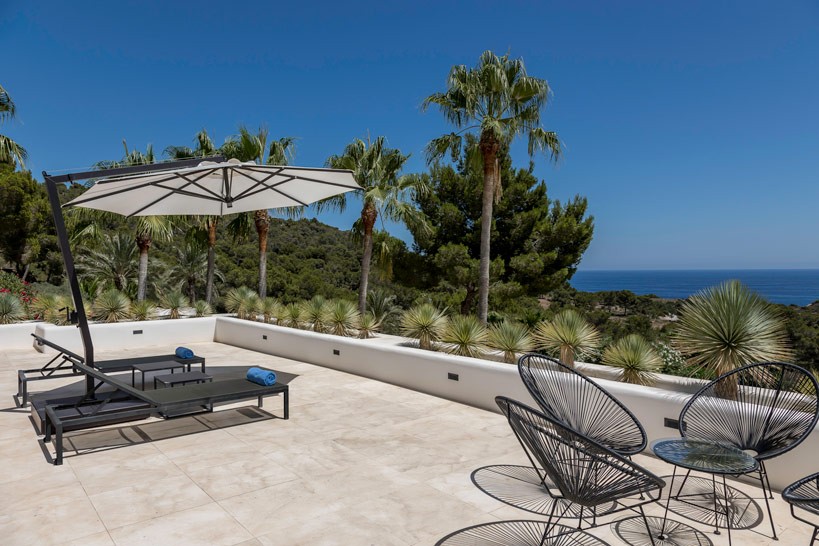 Master Suite private sun terrace with privacy and sea views