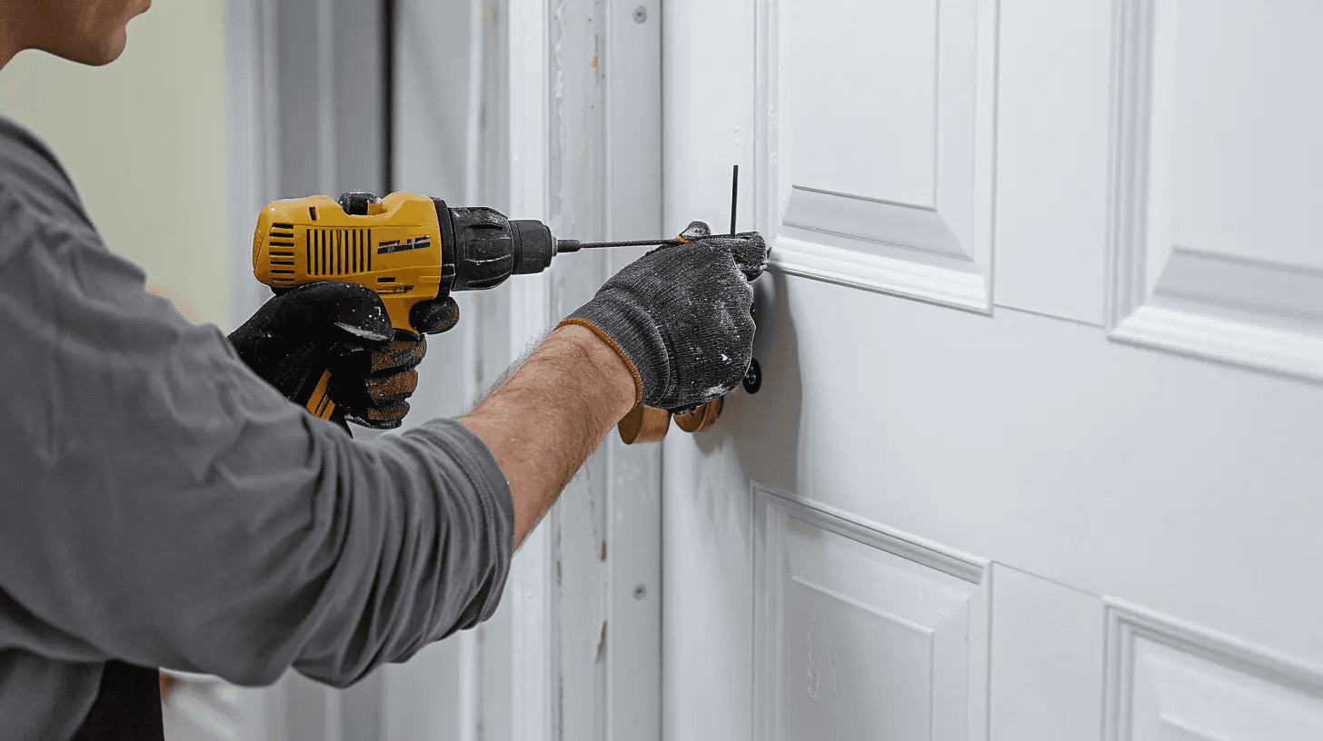 drilling-holes-in-the-door