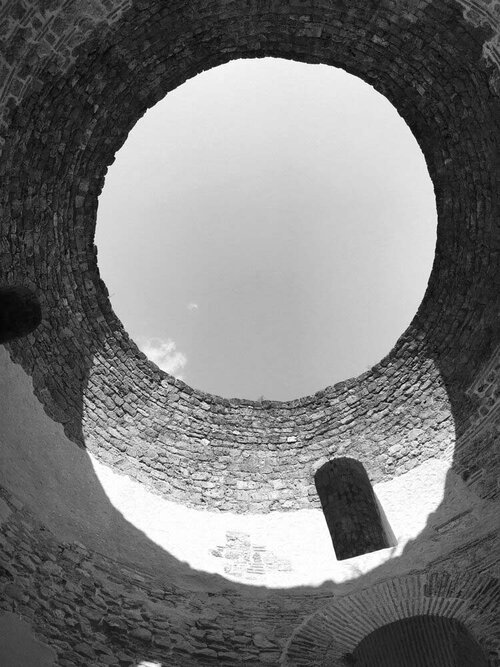 Historic architecture in Split township Croatia - Roman heritage Dalmatia region