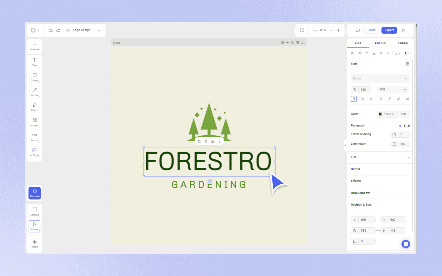 how to edit text on glorify