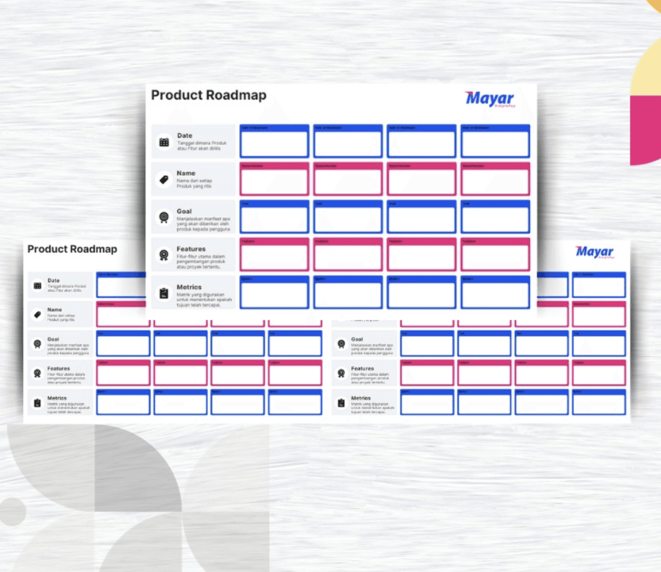 template produk roadmap pdf