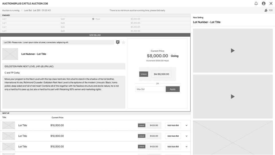 Low-fidelity wireframe