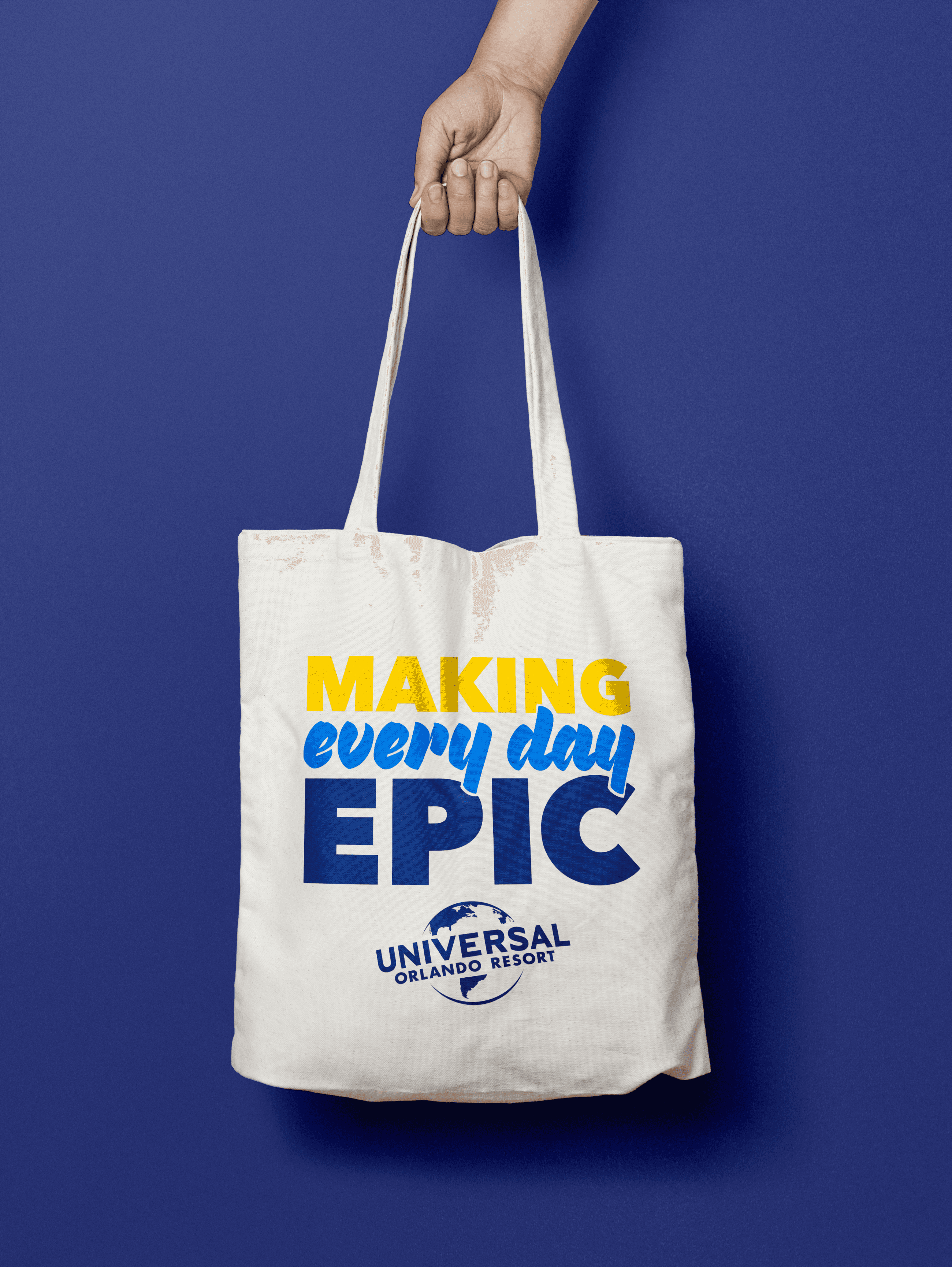 mockup of a branded canvas tote bag