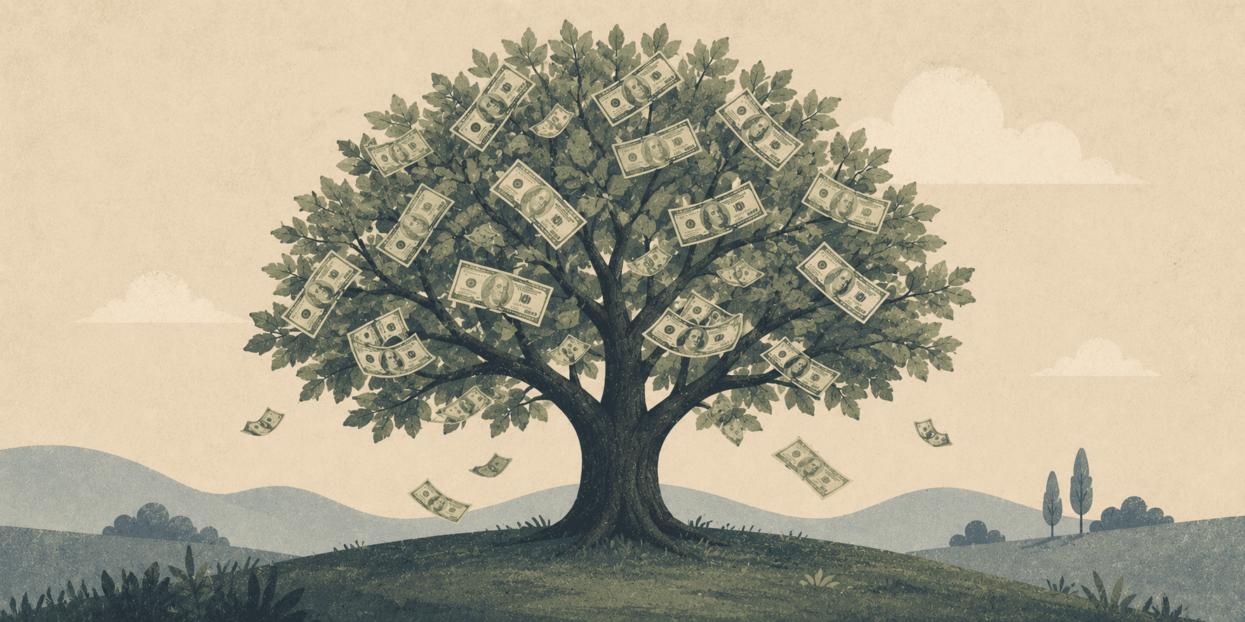 Money growing on a tree