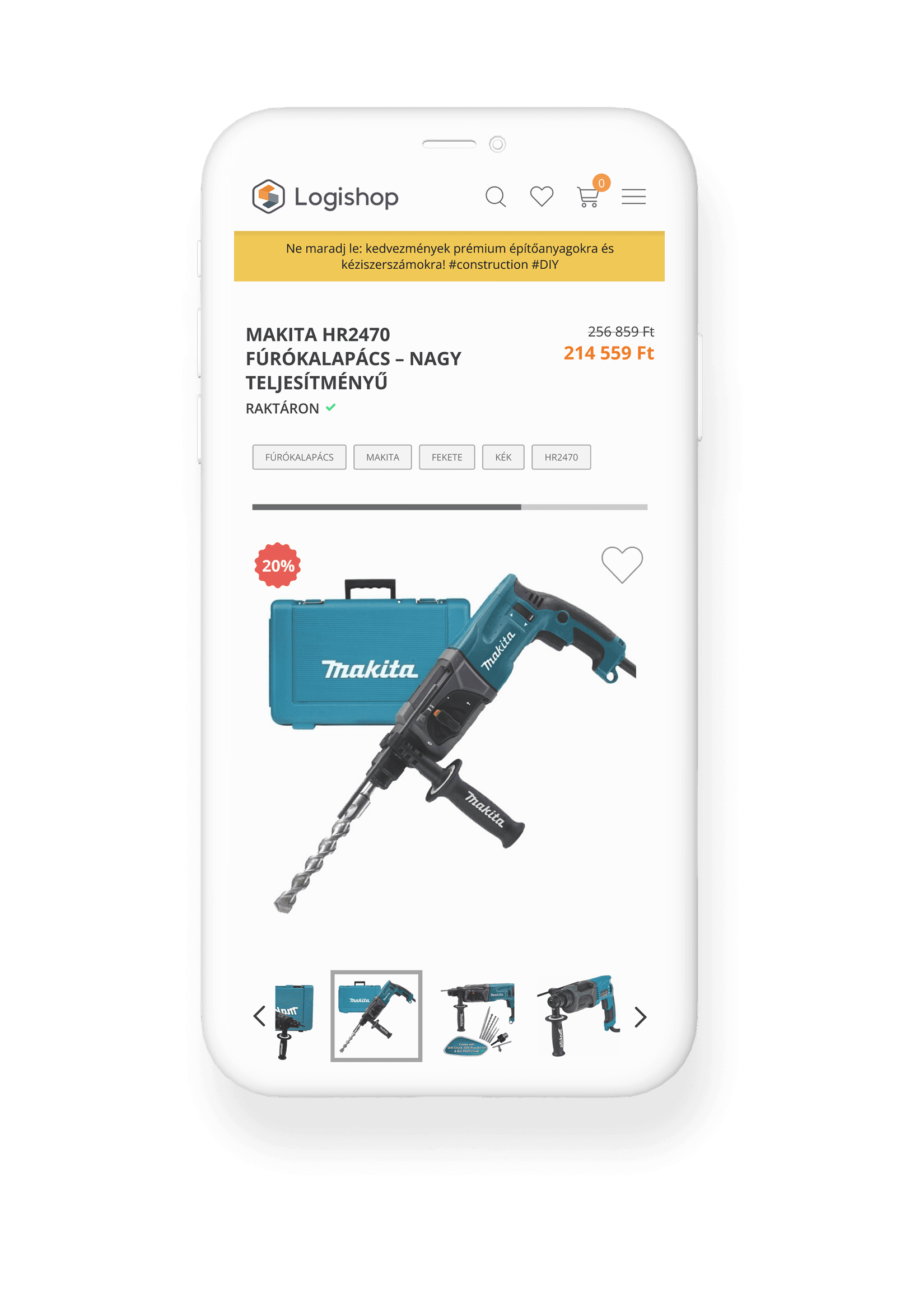 Logishop - építőipari B2B webshop