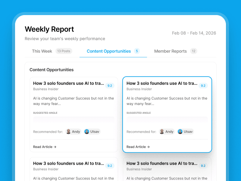 Content Opportunities