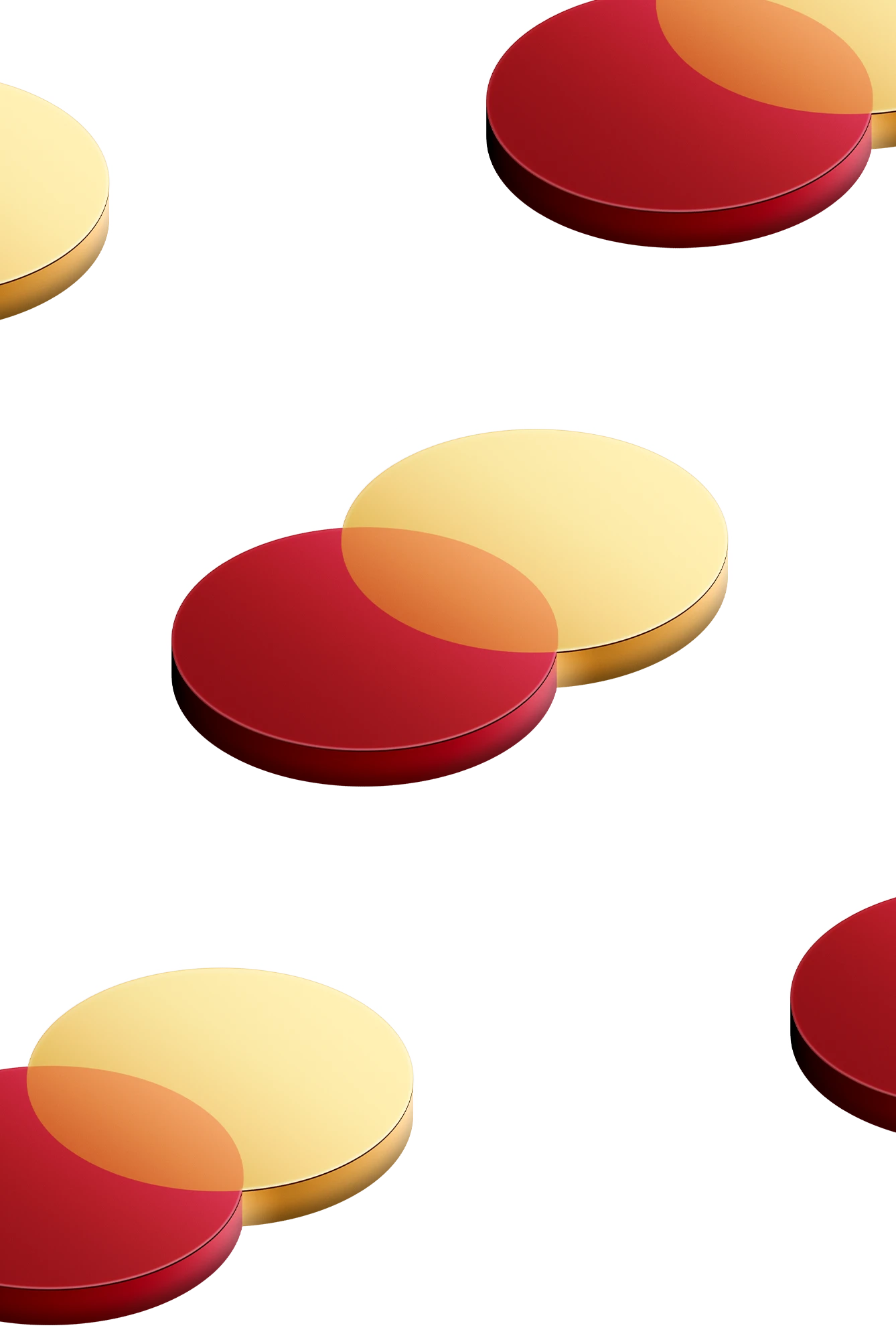 Minimal abstract 3D background featuring overlapping circular shapes with soft lighting and realistic depth.