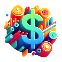 Um sinal de dólar verde abstrato