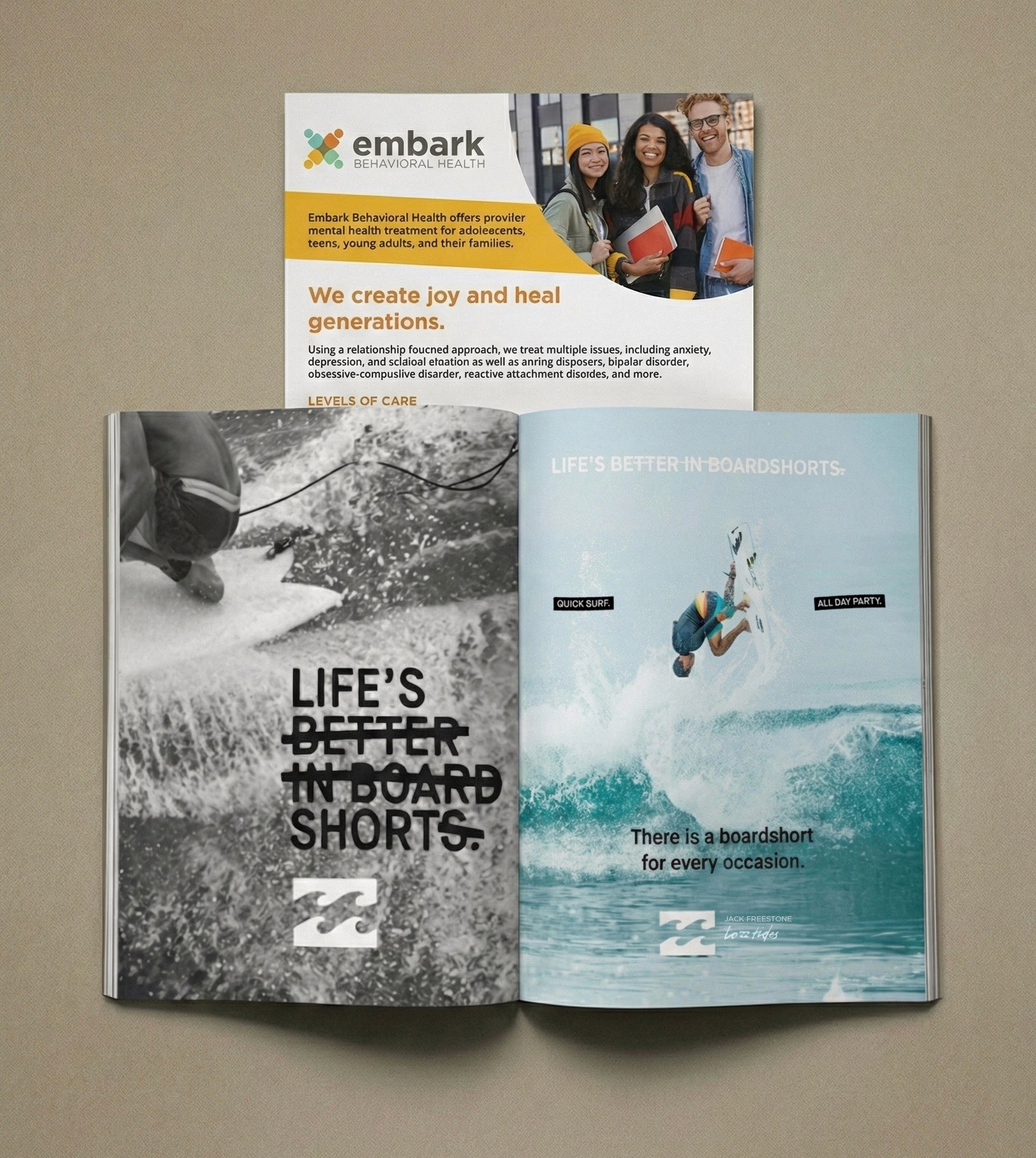 Black and white wave