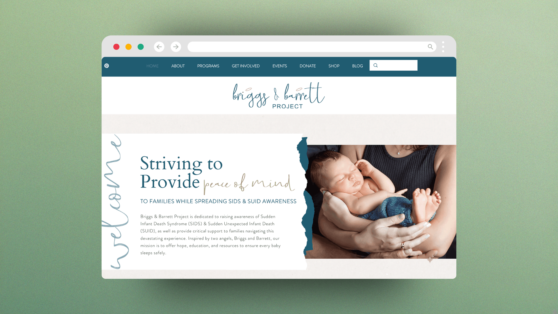 Briggs & Barret Project website homepage design