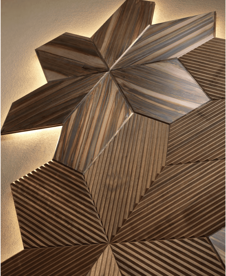 Relevo Azalea 3D Art contemporary Italian wooden furniture by Arte Brotto - MateriaVita