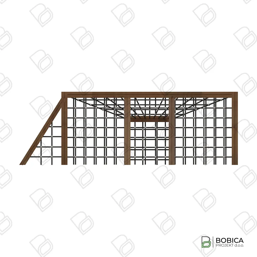 Drvena kvadratna penjalica "Matrix"