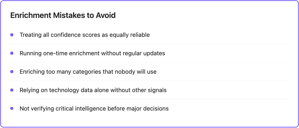 Enrichment mistakes to avoid