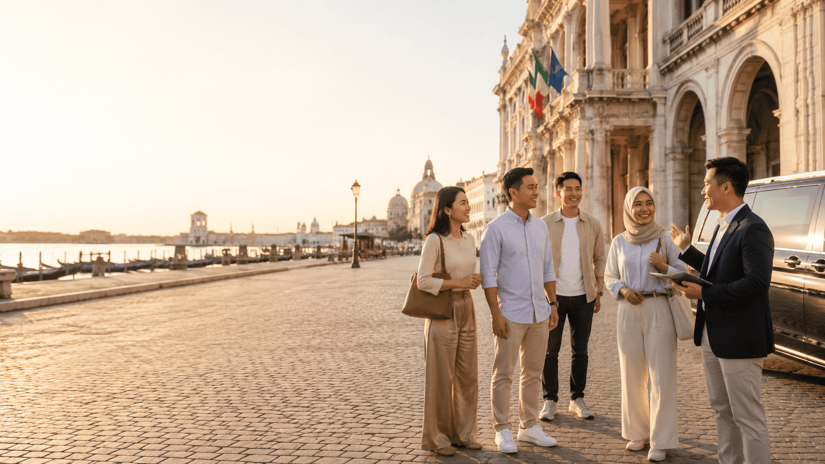 A corporate incentive group exploring a European city