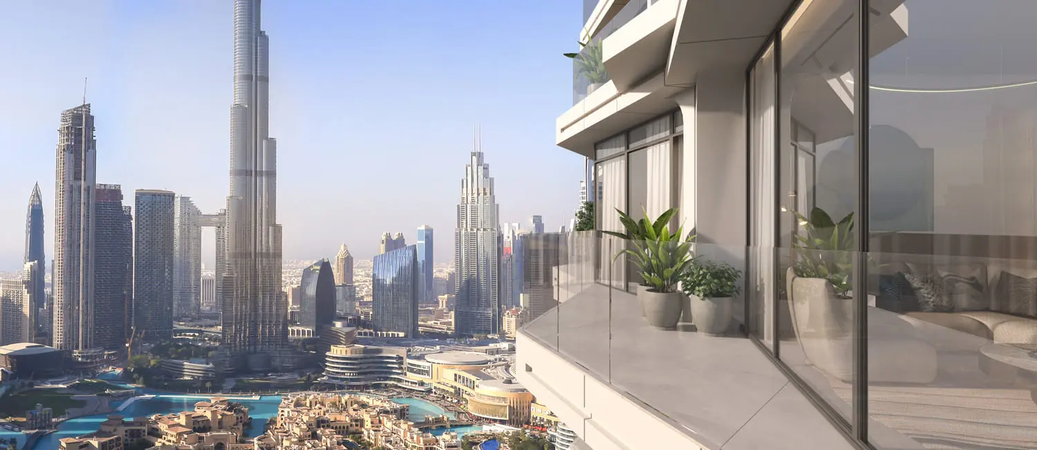 w residences balcony views burj khalifa