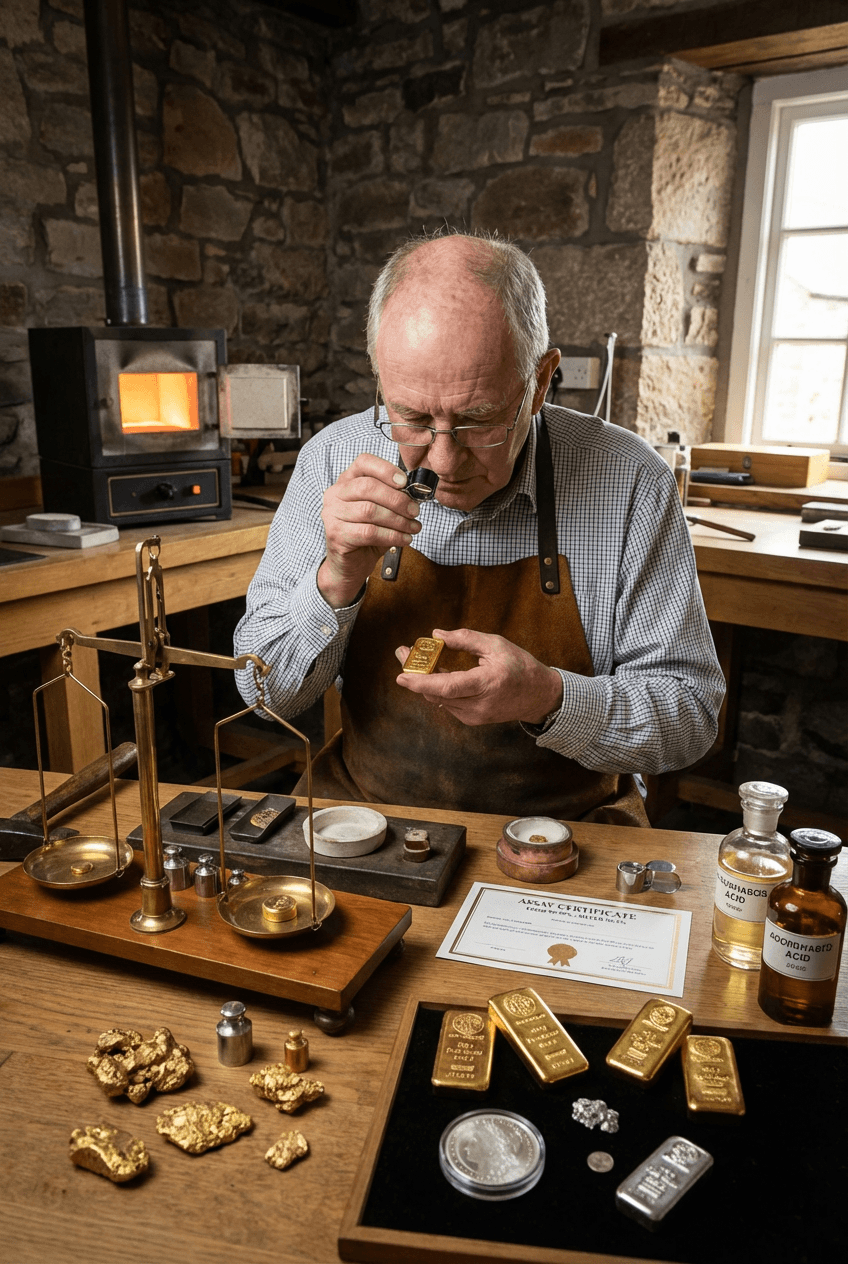 Beige interior with natural stone walls, sunlight, and geometric shadows over a calm water pool.