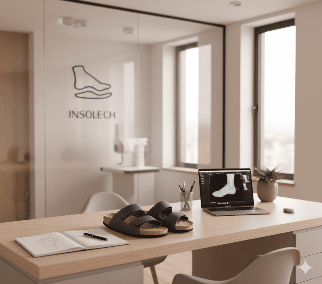 A smiling woman with her arms crossed, standing against a dark green background. She has long, dark hair.