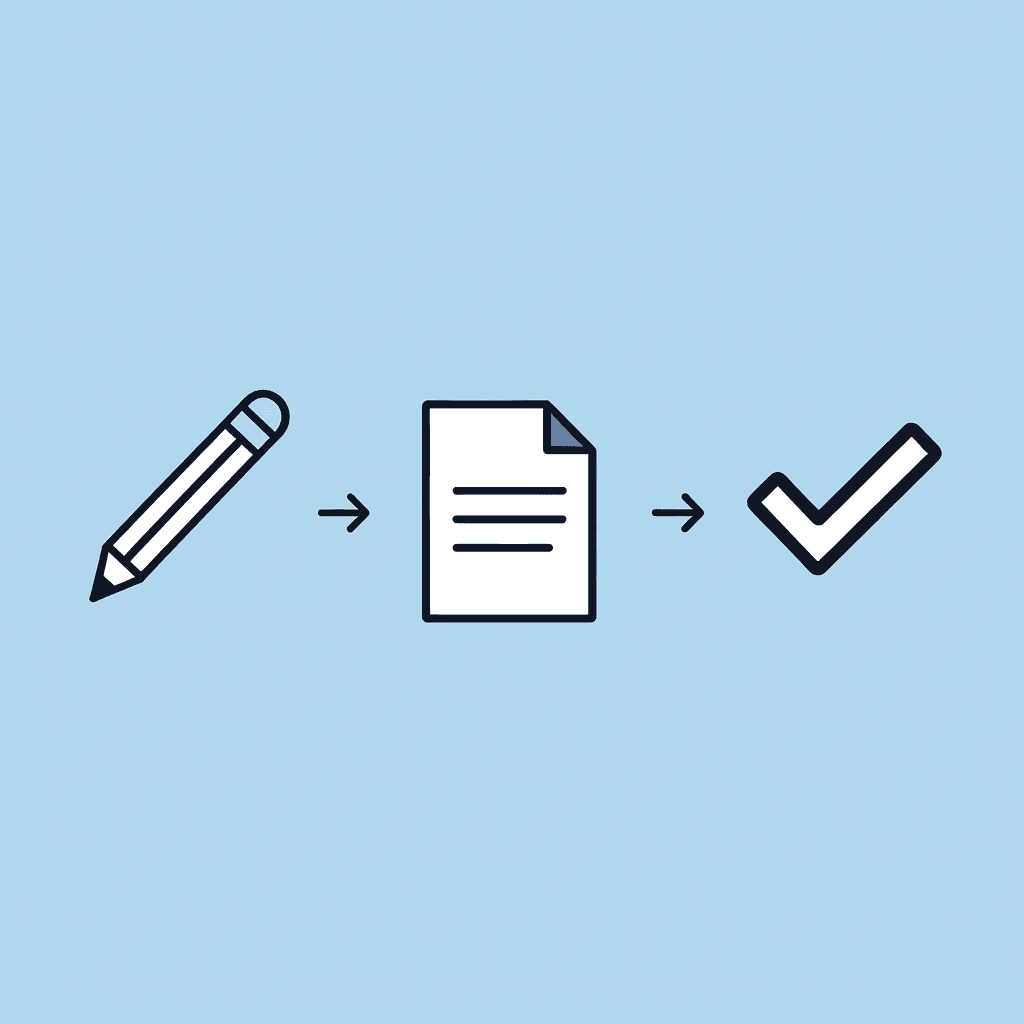 Three-step progression showing random scribbles, guided tracing with dotted lines, and independent writing