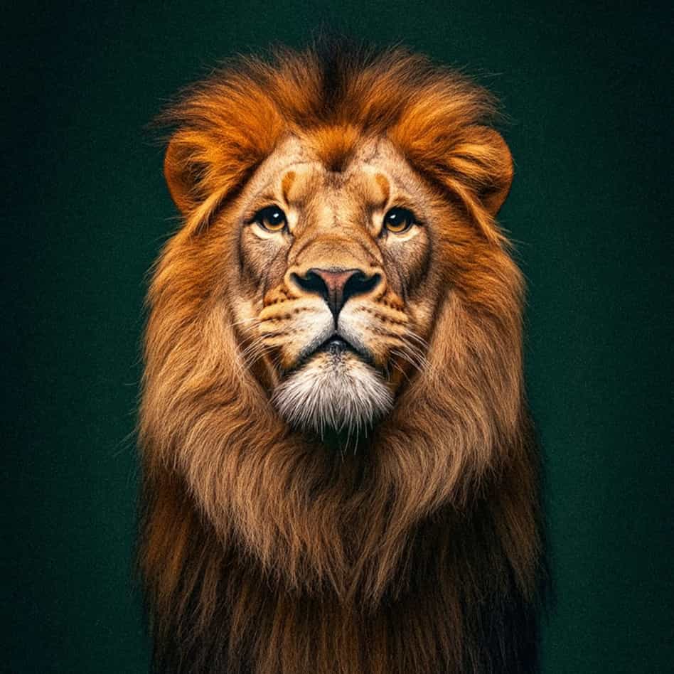 Leão simbolizando a força e a recuperação de tributos com a Pactum.