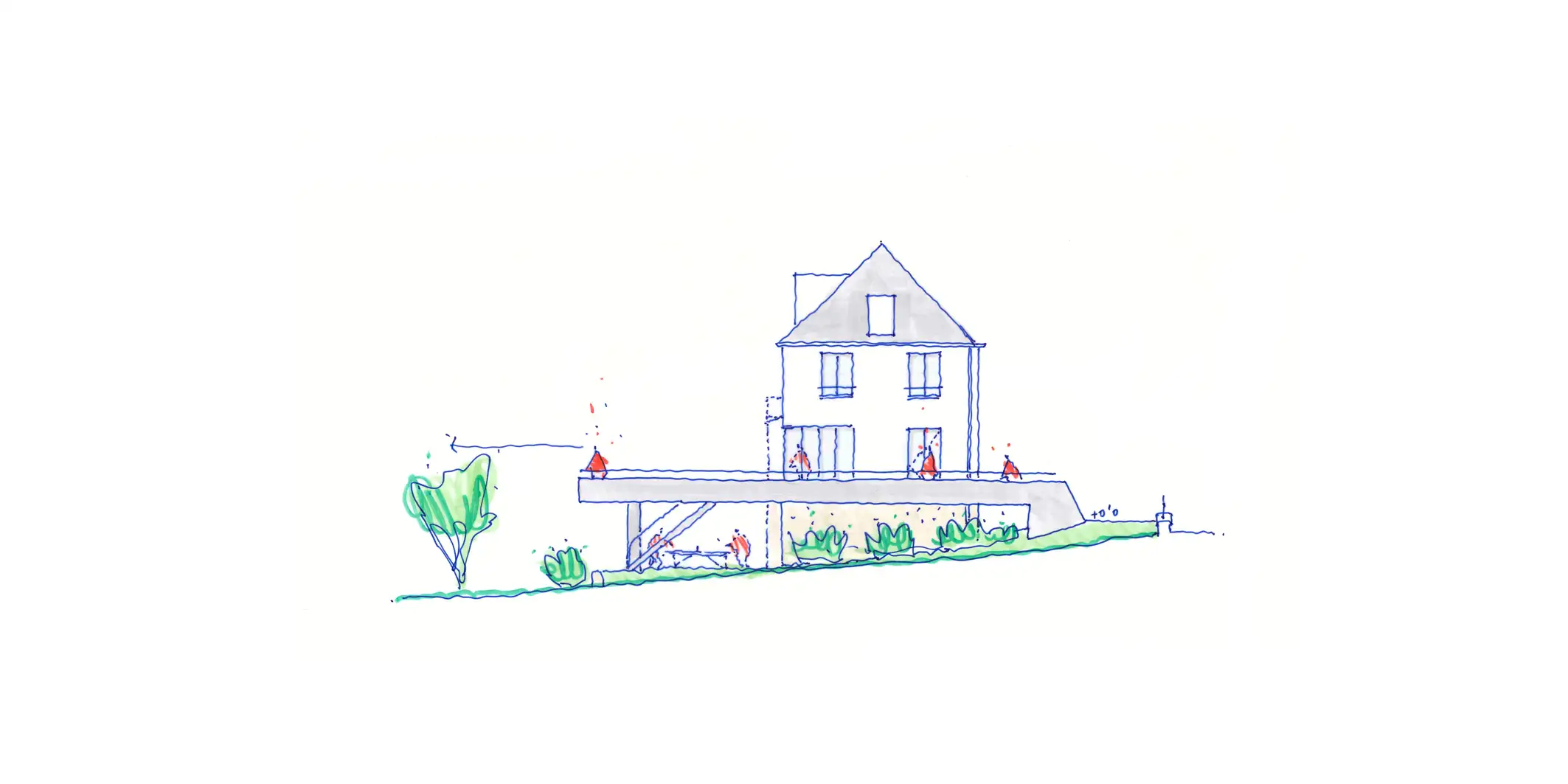 Rénovation Maison de maître - Le pouldu - DDessin élévation