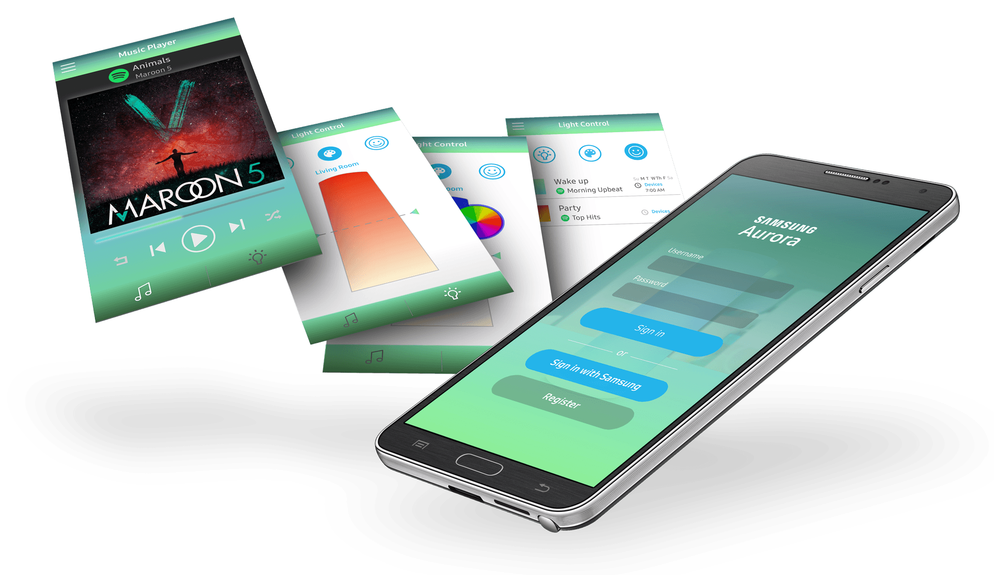 aurora app screens