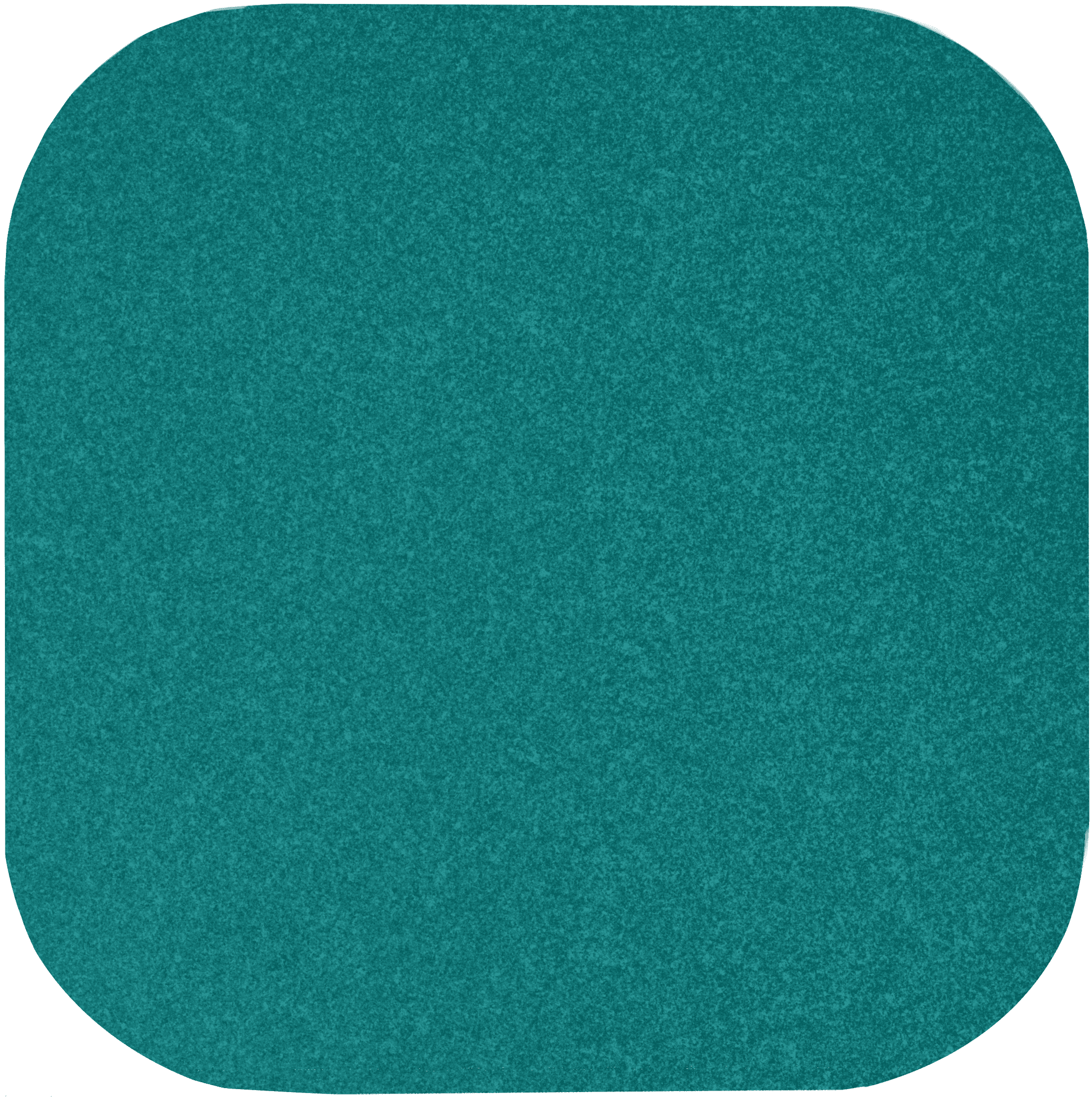 A teal rounded square