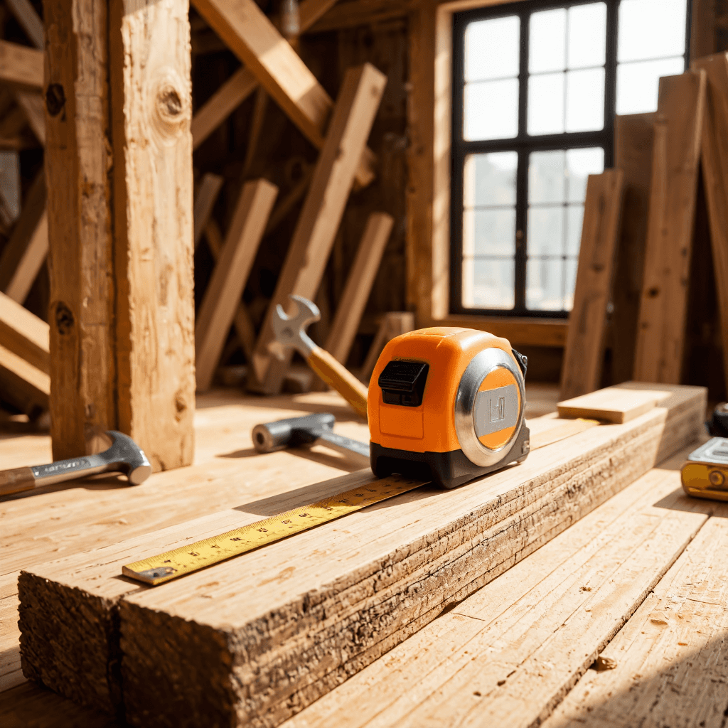 product photography of a measuring tape used for construction and DIY projects