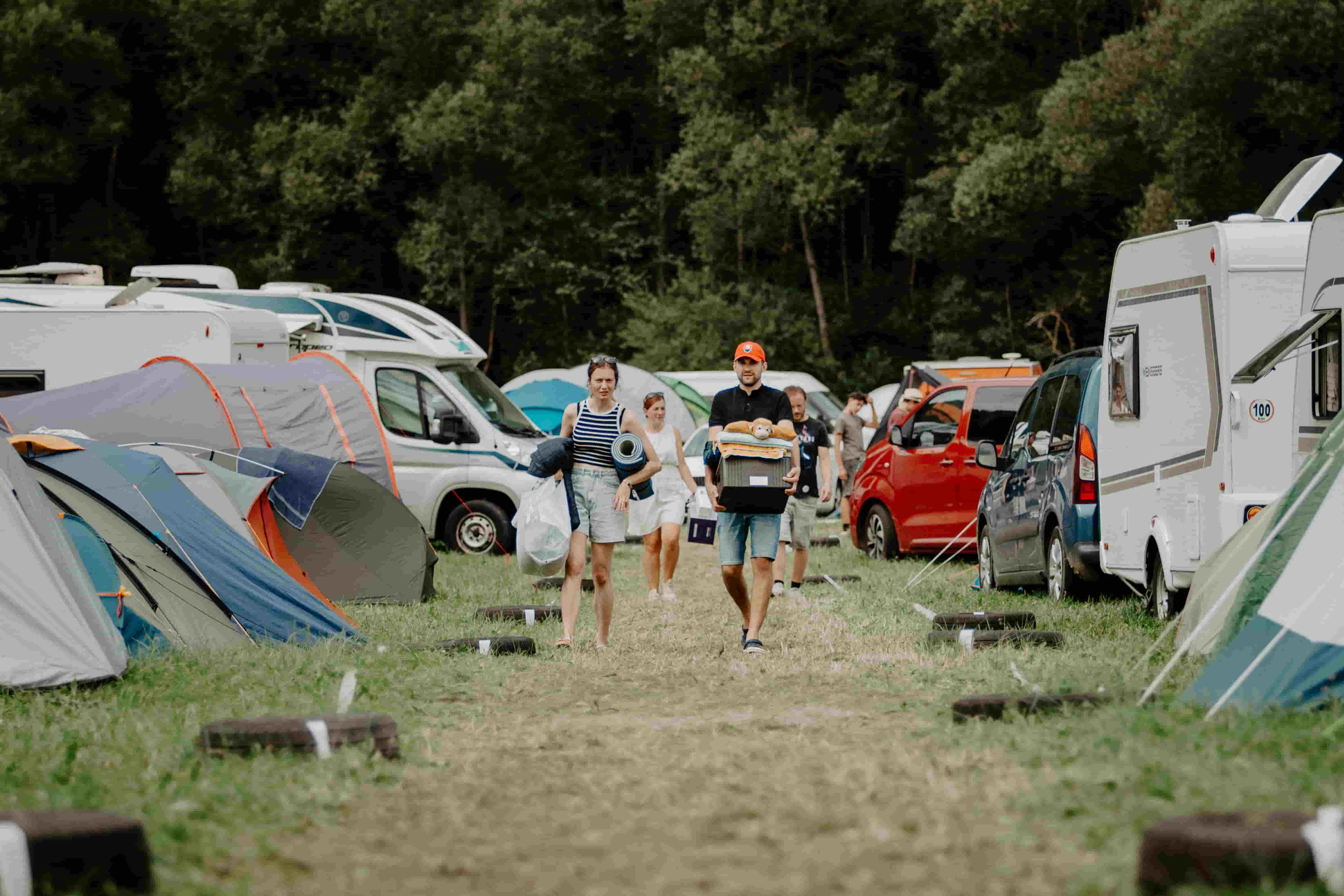 High-energy crowd at a music festival