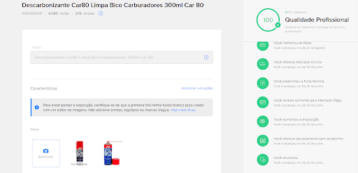 Cadastrar produto no Mercado Livre