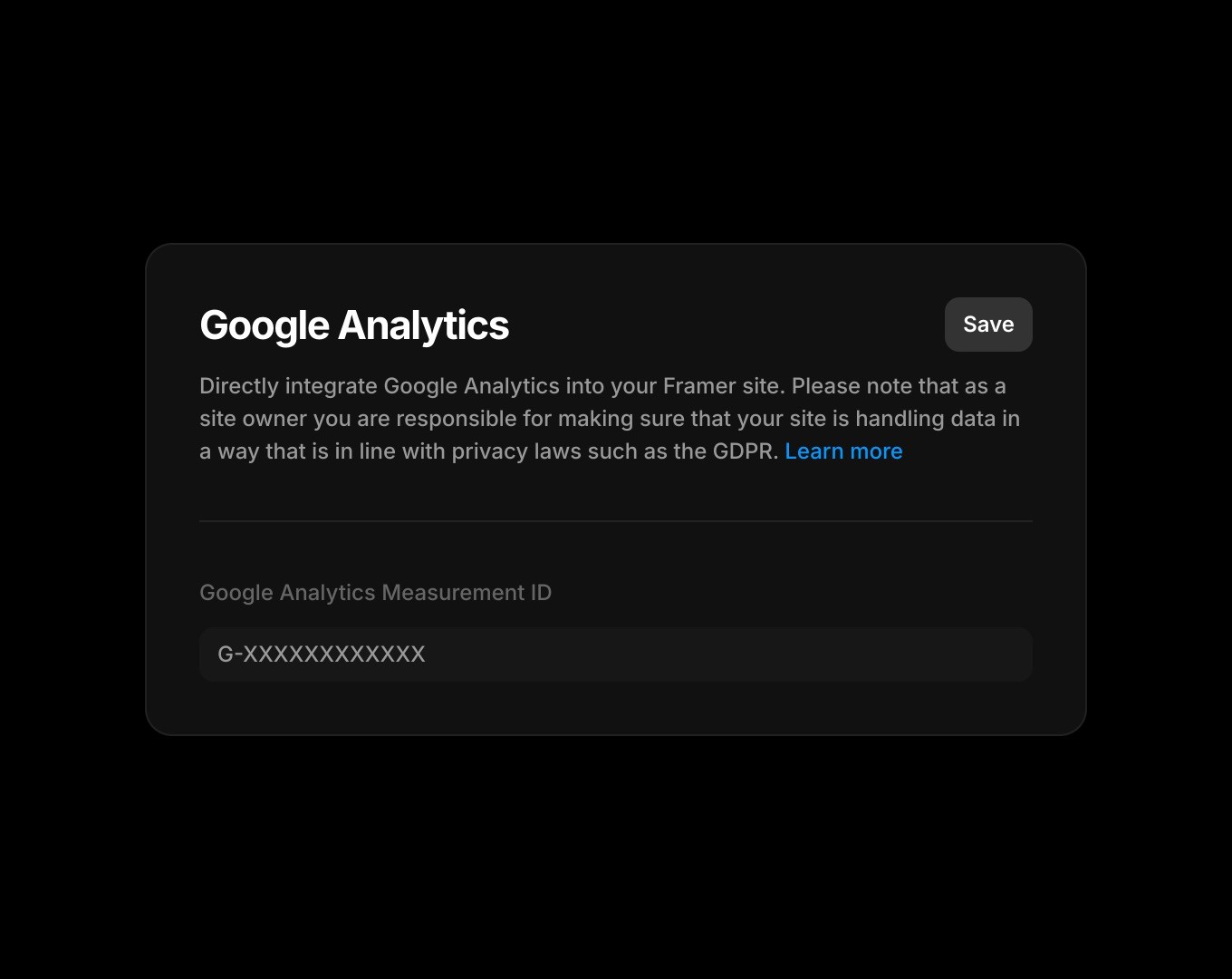 Integrate with Google Analytics in Framer