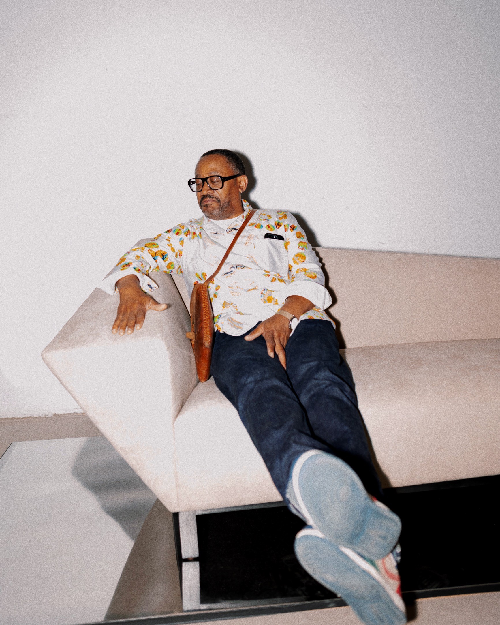 Norman Teague on Ruby Sofa